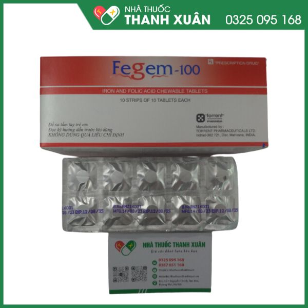 Fegem-100 -bổ sung sắt hiệu quả